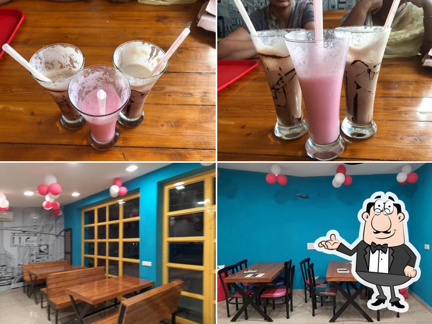Check out the picture showing interior and drink at Street wok