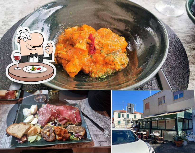 La cibo e esterno del ristorante