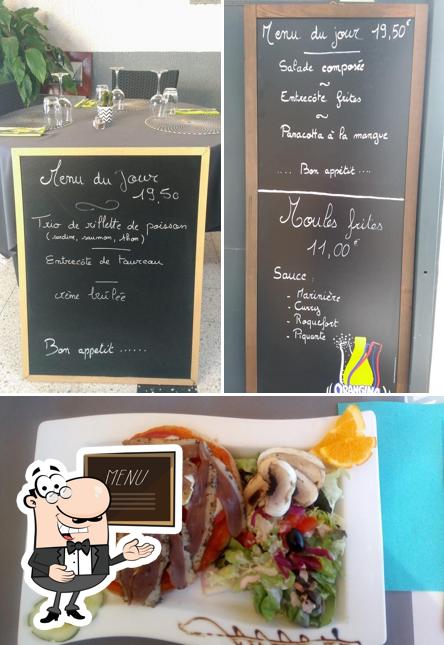 Hôtel le Chalet is distinguished by blackboard and food
