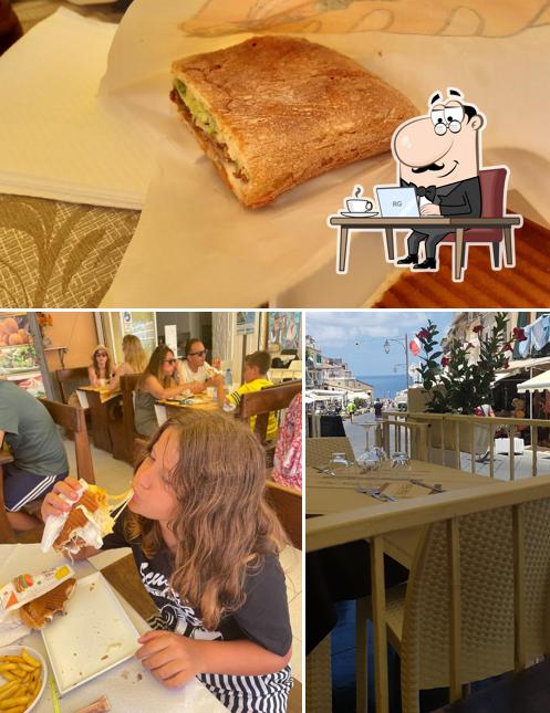 La interni e cibo del ristorante