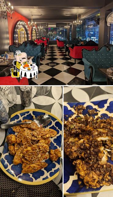 Take a look at the image showing food and interior at Momo Nation Cafe