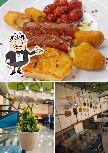 Take a look at the image showing interior and food at HANGOUT CAFE - HIGHWAY