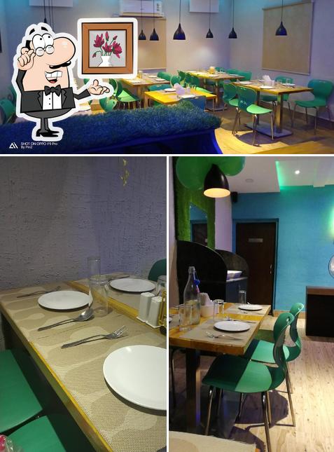The interior of 9Dine Multicuisine Restaurant