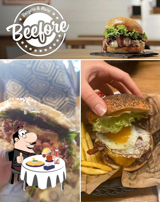 Order a burger at Beefore Burgers