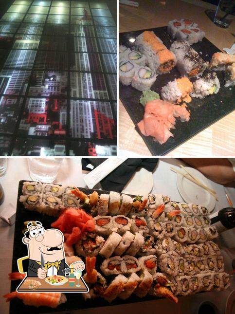 Фотография, на которой видны еда и внешнее оформление в Sushi Rock