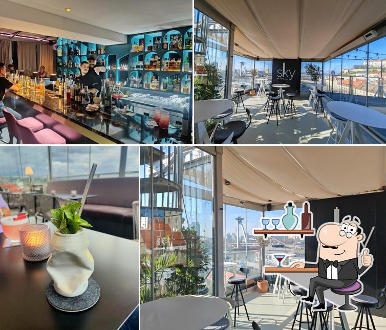 Installez-vous à l'une des tables de Lemontree & Sky Bar Restaurant Bratislava