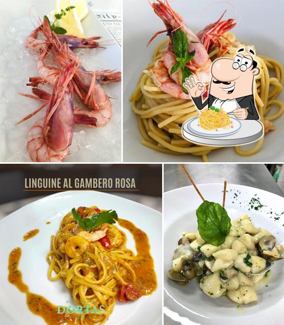 Spaghetti à la carbonara à Ristorante Dortas Ischia