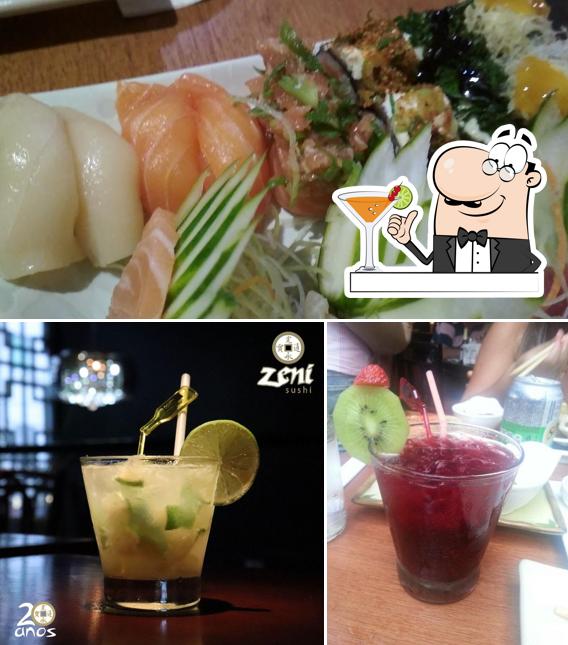 Esta é a ilustração ilustrando bebida e comida a Zeni Sushi - Mooca