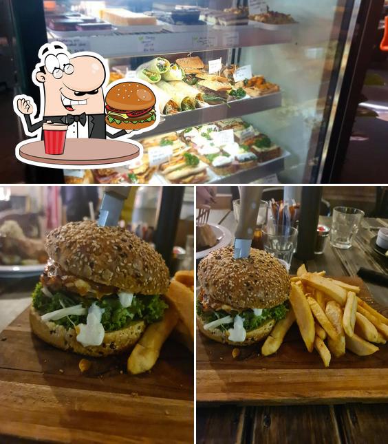 Get a burger at The Orange Cafe & Bistro
