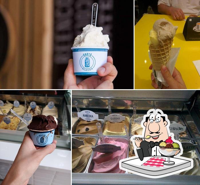 Bartô Gelateria serve uma variedade de sobremesas