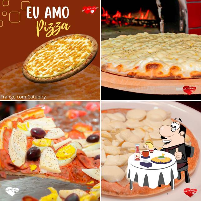 Prato de queijo em Per te Amore Pizzas