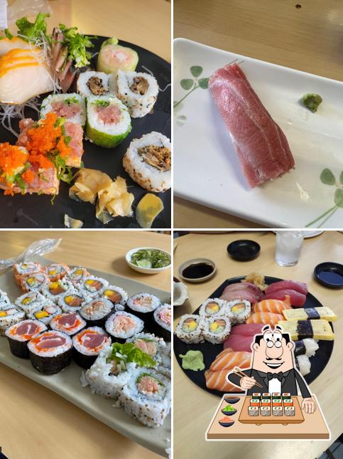 Escolha diferentes opções de sushi