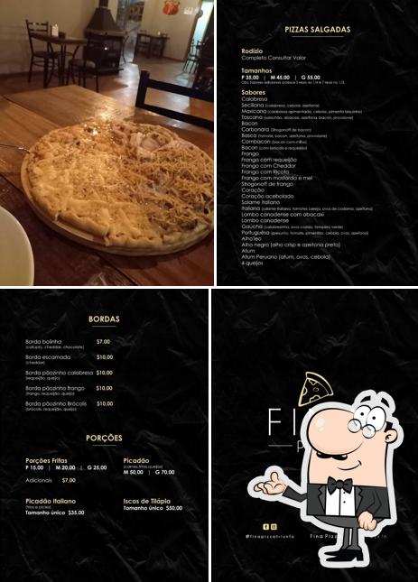 O interior do Fina Pizza