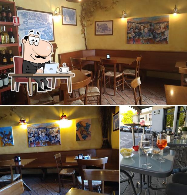Gli interni di Osteria ae Cavaine