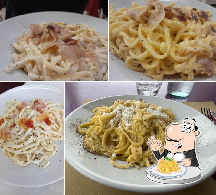 Spaghetti alla carbonara al Trattoria Italia 61