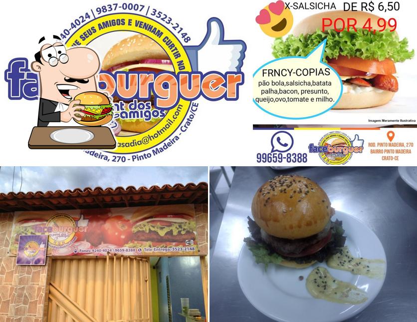 Peça um hambúrguer no Faceburguer