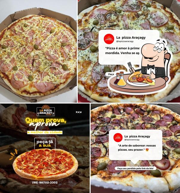 Consiga pizza no Lá pizza Araçagy