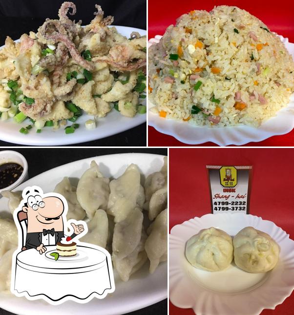 Restaurante SHANG HAI - culinária chinesa oferece uma variedade de pratos doces