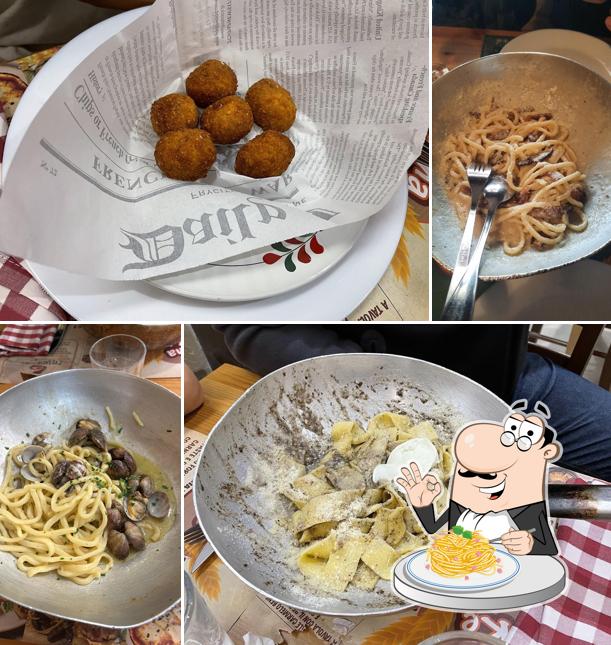 Spaghetti alla carbonara al Pizzeria Farina Ré