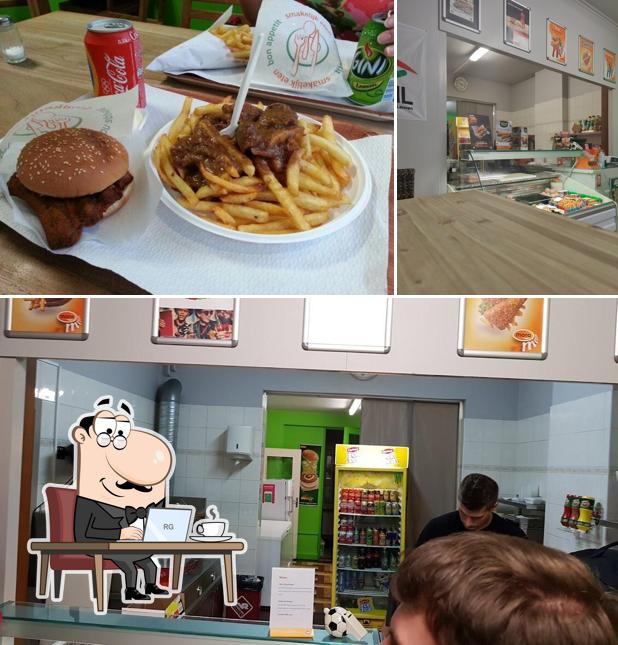 Vérifiez la photo indiquant la intérieur et burger concernant Frituur Den Dreef