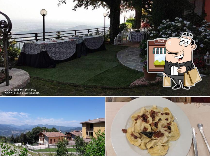 Guarda la immagine che mostra la esterno e cibo di Ristorante Belvedere - Roncola