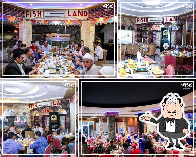 The interior of Fish Land Restaurant & Café