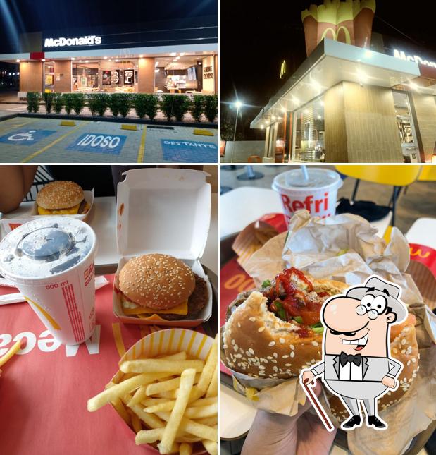 Confira a ilustração mostrando exterior e comida no McDonald’s