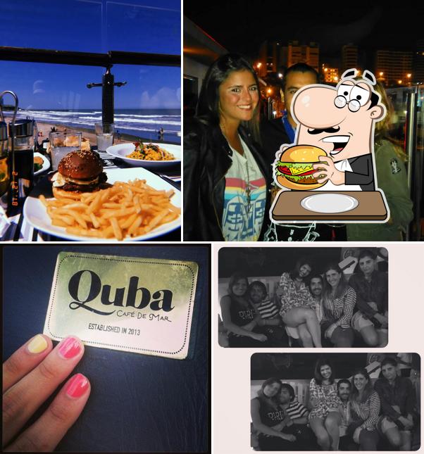 Get a burger at Quba, café de mar