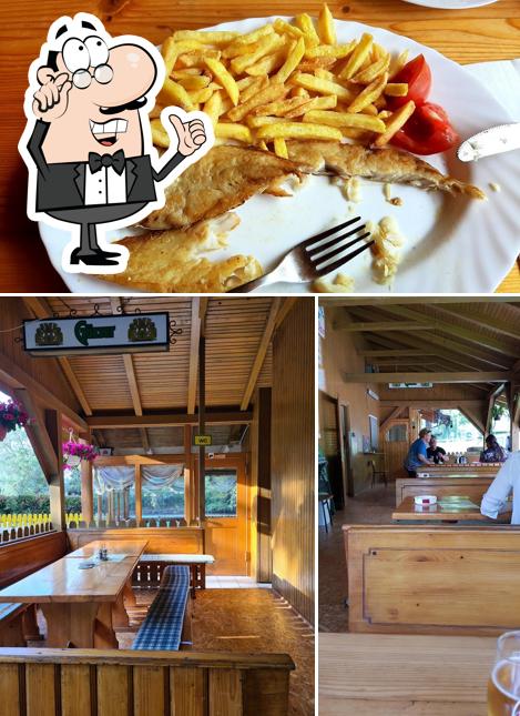 La immagine di interni e cibo da Okrepcevalnica Brod