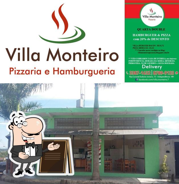 O exterior do Villa Monteiro Pizzaria e Hamburgueria