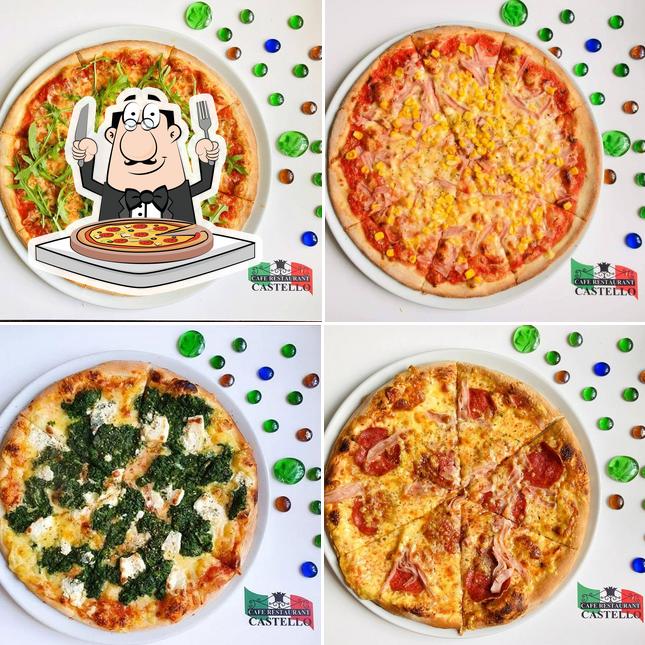 Elige una pizza en Cafe Restaurant Castello