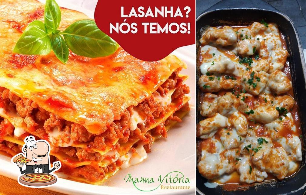 Попробуйте пиццу в "Mamma Vitória Restaurante e Pizzaria"