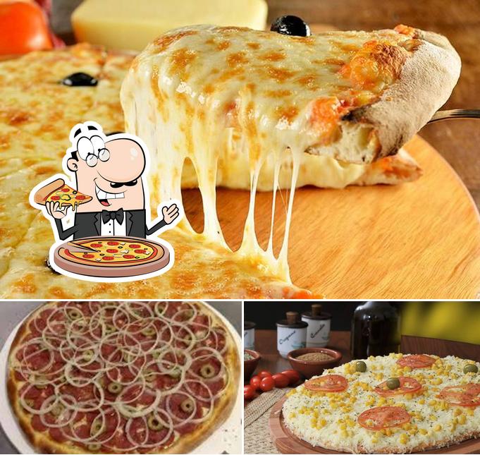 Peça diferentes variedades de pizza