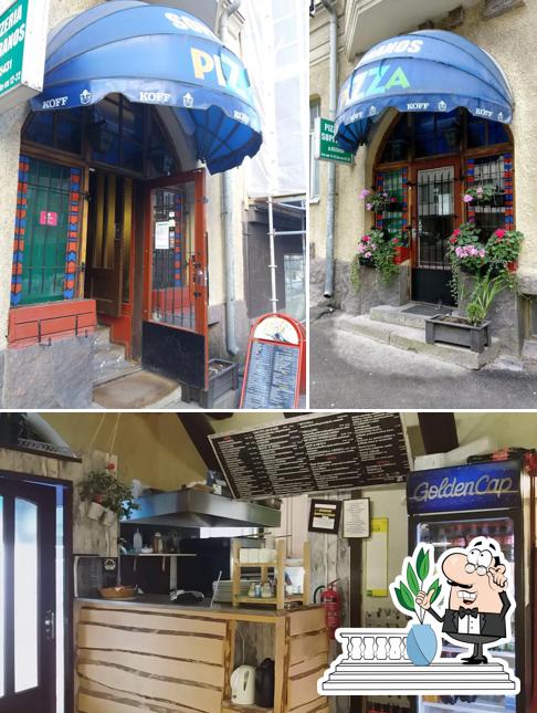 This is the photo showing exterior and interior at Pizzeria Sopranos