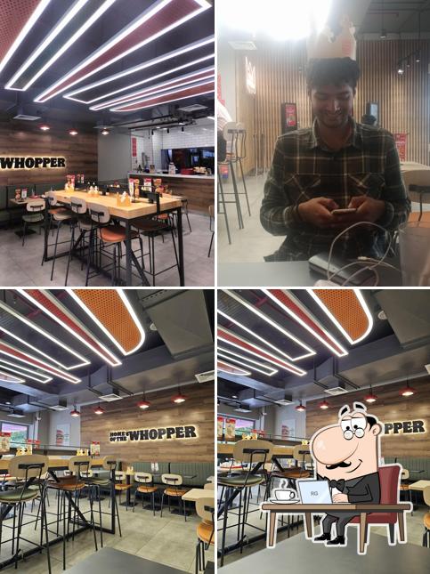The interior of Burger King