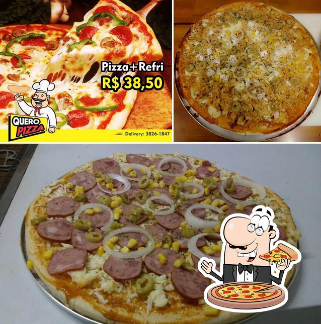 Consiga diferentes variedades de pizza