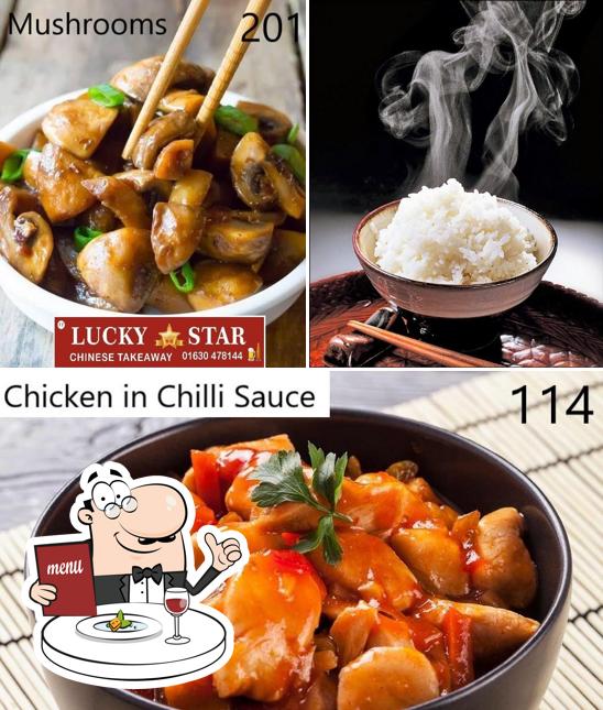 Lucky Star Chinese Take Away in Market Drayton Restaurant menu and