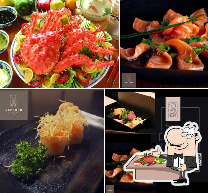 Peça frutos do mar no Restaurante Sapporo