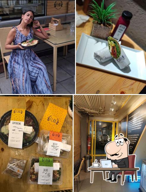 Take a seat at one of the tables at Flax - Healthy Living (Lower Parel)
