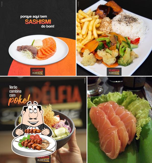 Platos en Filadélfia Sushi Tramandaí Express