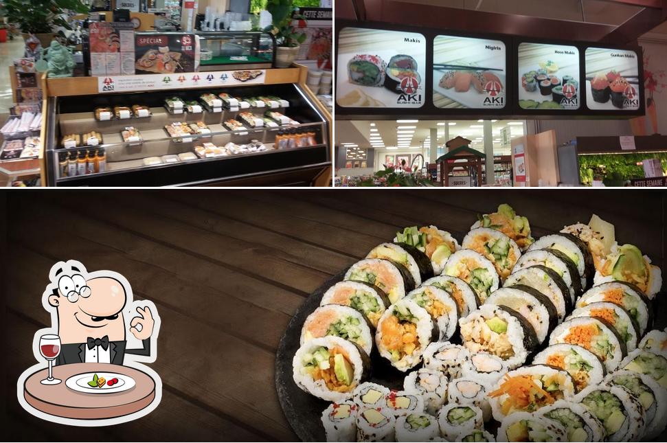 L’image de la nourriture et intérieur concernant Aki Sushi