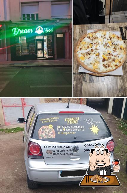 A Dream Food, vous pouvez prendre des pizzas