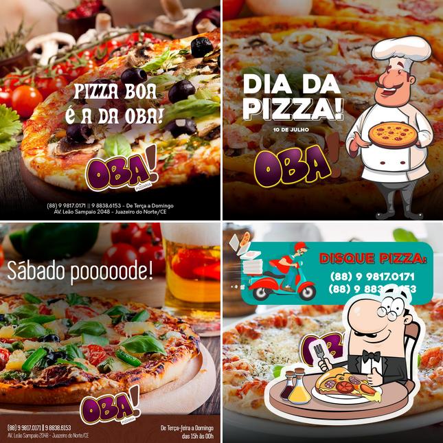 Consiga pizza no Oba! Pizzaria