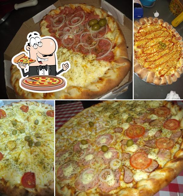 Escolha pizza no Pizzaria Ferianni's