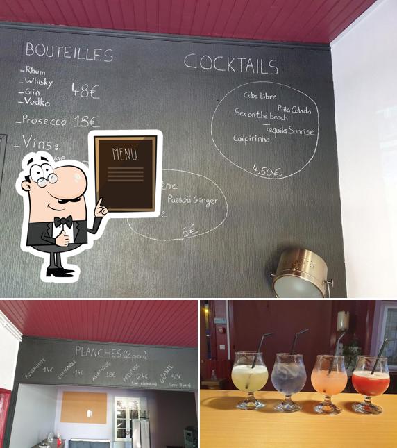 Voici la photo indiquant la tableau noir et boisson sur Bar Tabac Restaurant L'orchidée