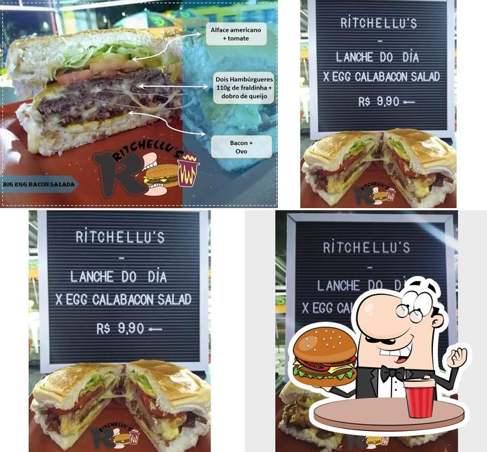 Consiga um hambúrguer no Ritchellu's Lanches e Açai