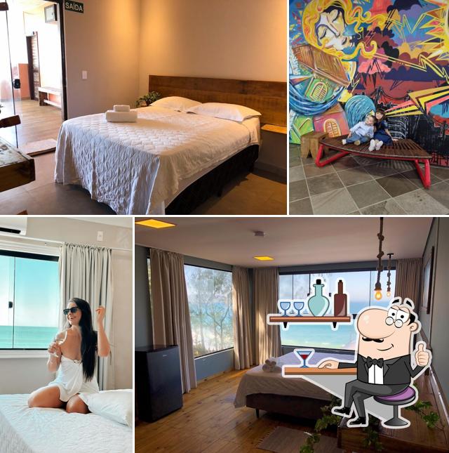 O interior do Graffi Beach House - Hospedagem, Restaurante e Festas em Florianópolis