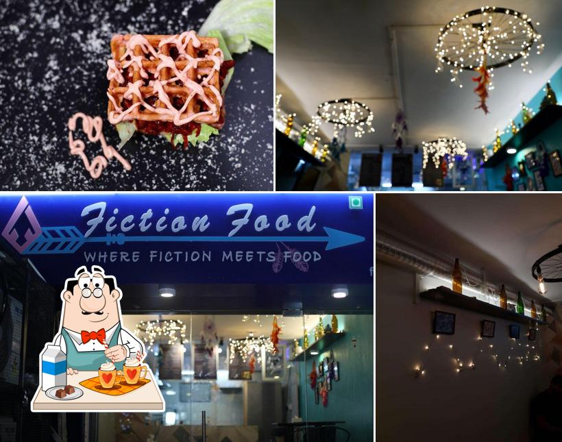 Enjoy a beverage at Fiction Food