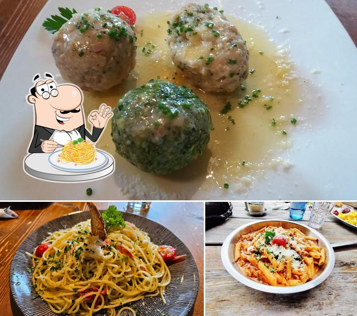 Spaghetti alla carbonara al Malga Calice - Kalcheralm
