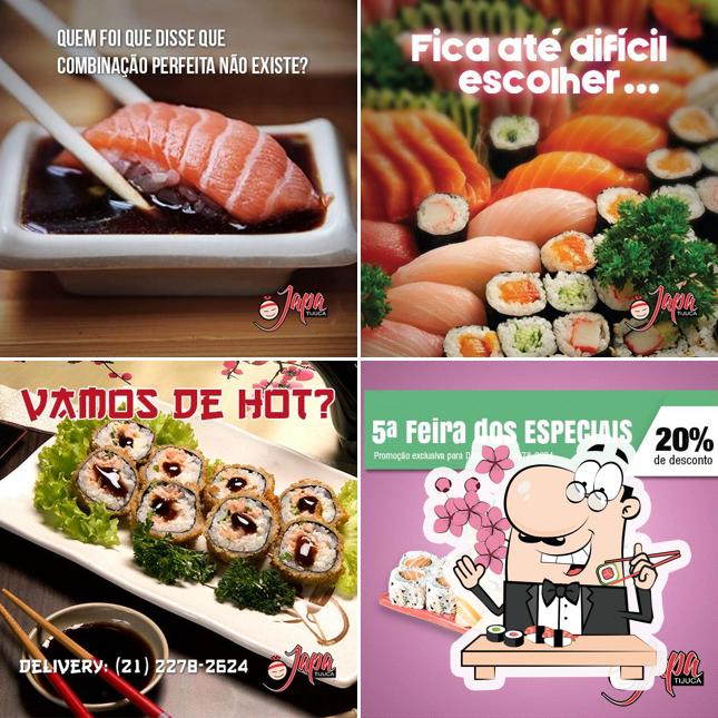 Experimente diferentes opções de sushi